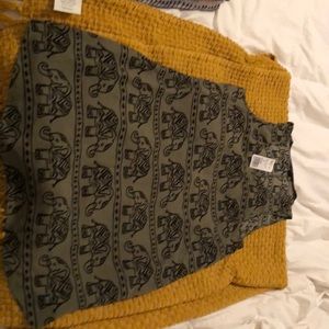 Olive green elephant dress